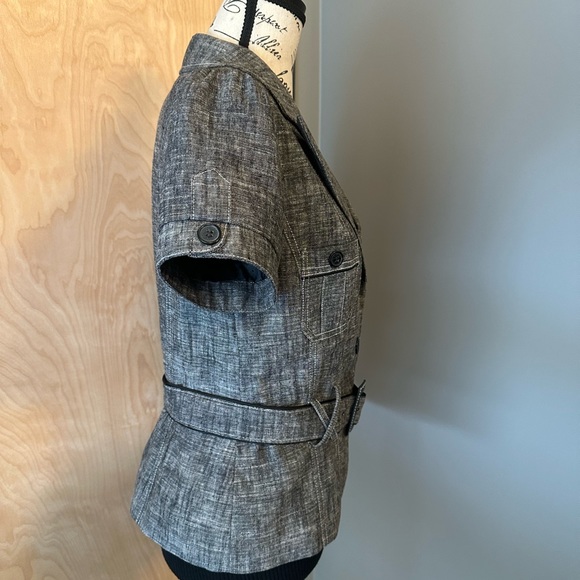 Short Sleeve Belted Blazer - Picture 3 of 4